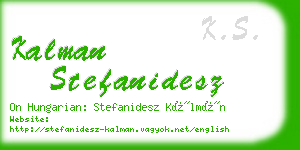 kalman stefanidesz business card